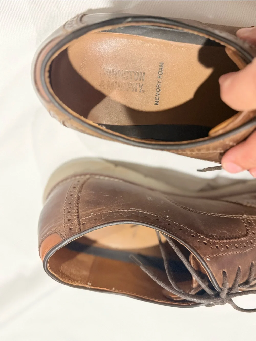 Johnston & Murphy Men's Brown Wingtip Lace-Up Dress Shoes Size 13